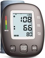 Blood Pressure Monitor, Approved by FDA with 2 Users 198 Memory,Automatic Heart Rate Pulse Monitor with Large Screen Display Home Use Care Device