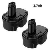 Compatible Dewalt 18V Battery Replacement DC9096 DC9098, Compatible with Dewalt 18V XPR Cordless Power Tools DC9096 DC9098 DC9099 DW9095 DW9096 DW9098 DE9038 NI-MH 3700mAh 2Packs