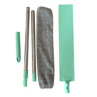 Kiode Bedside Dust Brush, Long Handle Mop Microfibre Duster Sweeping Brush, Adjustable Bedside Dust Brush Mop Sweep for Bed Botttom