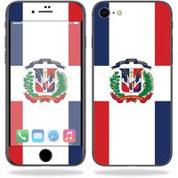 MightySkins Skin Compatible with Apple iPhone 8 - Dominican Flag | Protective, Durable, and Unique Vinyl Decal wrap Cover | Easy to Apply, Remove, and Change Styles | Made in The USA