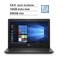 2019 Newest Premium Dell Inspiron 14 3000 Laptop (Intel Core i3-8145U up to 3.9GHz, 16GB DDR4 RAM, 256GB SSD, Intel UHD 620, WiFi, Bluetooth, HDMI, Windows 10 Home, Black)