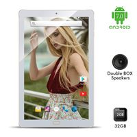Kivors 10" Inch Touch Screen Tablet - Android 7.0 Nougat-2GB RAM + 32GB ROM - Quad Core Unlocked WiFi Tablets - IPS 1280x800 HD - Dual Camera - GPS WiFi Android Tablets(Gold)