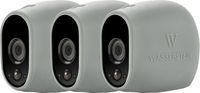 3 x Silicone Skins Compatible with Arlo HD Smart Security - 100% Wire-Free Cameras - by Wasserstein (Grey)