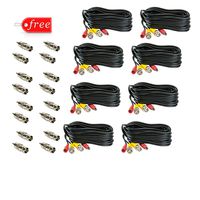 GW 8 X 150 feet Pre-made All-in-One Video and Power BNC RCA Cable with Connector for Surveillance CCTV Security Camera Video System