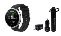 Polar Ignite Waterproof GPS Fitness Watch with Advanced Wrist-Based Heart Rate with Included Wearable4U Power Pack Bundle (M/L (155-210 mm), Black/Silver)