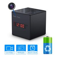 Hidden Camera WiFi Alarm Clock Radio,SDETER Wireless Speaker Spy Camera with Motion Detect,FM Radio,Night Vision,USB Charging Port,Touch-Activated Control, Body Nanny Camera for Home