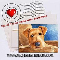 Michael Steddum Repose, Irish Terrier Note Card Set