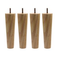 WEICHUAN Round Solid Wood Replacement Sofa Couch Chair Ottoman Loveseat Coffee Table Cabinet Furniture Wood Legs(10" Set of 4)