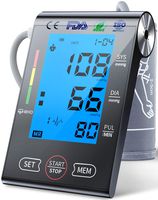 Upper Arm Blood Pressure Monitor, Large LCD Backlit, FDA Approved Automatic Digital BP Machine & Pulse Rate Monitoring,2 Users Mode,Adjustable Cuff