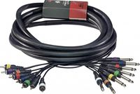 Stagg 15ft. Multicore Cable - 8 x Phone Plug /8 x Male RCA