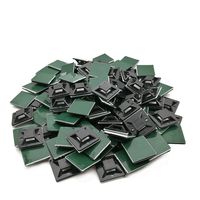 FireBee 100 Pcs Adhesive Cable Tie Mounts Wire Zip Tie Base Holders with Screw Holes (Medium,Black)