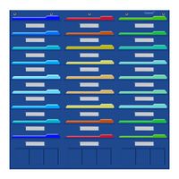 Organization Center Pocket Chart, Wall File Organizer Folder with 27 File Pockets+9 Small Pockets, 30 Dry-Erase Cards Plus 8 Hangers Hooks, Perfect for Office, Home, School, Studio, etc. 41 X 40 inch