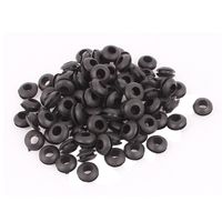 uxcell Wearing Resistant 4mm Inner Dia Double Side Rubber Grommets 100 Pcs