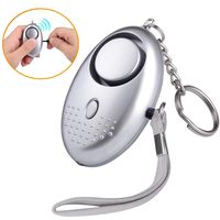 Personal Safe Alarm Keychain, 130 dB Safe Sound Alarm with LED Light Emergency Self-Defense for Women, Girls, Children, Elderly (Sliver)