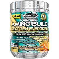 MuscleTech Amino Build Next Gen Energy Supplement, Formulated with BCAA Amino Acids, Betaine, Vitamin B12 & B6 for Muscle Strength & Endurance, Orange Mango Cooler, 30 Servings (282g)