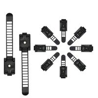 50 Pcs Adjustable Cable Clips,Viaky Self Adhesive Black Wire Clips Cable Management Cable Organizer Wire Holder Clamps - Black