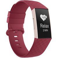 adepoy Compatible with Fitbit Charge 3 Bands for Women Men Large Small, Adjustable Replacement Wristbands for Fitbit Charge 3 and Fitbit Charge 3 SE, WineRed, Large