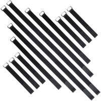 VIGAER Reusable Fastening Cable Straps (12" 18" 24" 36"), 12 pcs Hook and Loop Cord Organizer, Nylon Cinch Straps with Metal Buckle