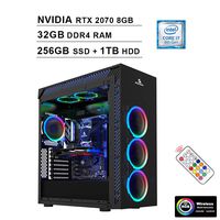2020 NexiGo Stellar Flagship VR RGB Gaming Desktop Computer (Intel 8-Core i7-9700K 3.6GHz up to 4.9GHz, NVIDIA RTX 2070 8GB GDDR5, 32GB DDR4 RAM, 256GB SSD (Boot) + 1TB HDD, HDMI, WiFi, Windows 10)