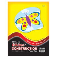 BAZIC 30 Ct. 9" X 12" Glitter Construction Paper Pad (Case of 48)