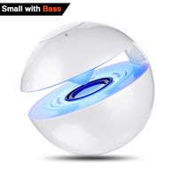 Bluetooth Speaker- Small Wireless Bluetooth Speaker with Led Light 7 Color, Built-in Mic and TF Card Slot 40ft Wireless Range for Tablet Compiter Kindle PC Cellphone(White)