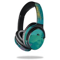 MightySkins Skin Compatible With Bose QuietComfort 35 Headphones - Watercolor Blue | Protective, Durable, and Unique Vinyl Decal wrap cover | Easy To Apply, Remove, and Change Styles | Made in the USA