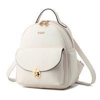 Fayland Women Teens Girls Womens Backpack Purse Leather Mini Casual Daypack Laptop Bag Off-White