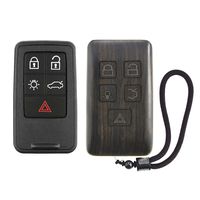 SHIKELANG Keyless Entry Remote Control Refit Rosewood Car Key Fob Shell Replacement for Volvo S60 S80 V60 V70 XC60 XC70 (Circuit Board & Battery Excluded)