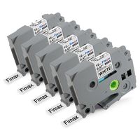 Fimax Compatible Brother TZe-231 P-Touch Standard Laminated Label Tapes Black Print on White 0.47 Inches 26.2 Feet 5 Pack