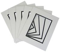 20 16x20 White w/ Blackcore for 11x14 + backing + bags