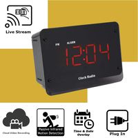 Discover IT | Wi-Fi Hidden Camera Spy Cam Home Surveillance Nanny Cam Night Vision Clock Radio with Cloud Video Recording