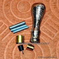 Walking stick top brass crafted Handle staff handmade collectible nutical item