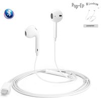Lighting Earbuds Headphone Pop-Up Window Earphones Headset with Microphone and Volume Control, Compatible with iPhone Xs/XS Max/XR/X/8/8 Plus/7/7 Plus Plug and Play iOS 10/11/12 (Pop-Up001)