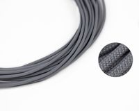 25ft - 4mm ID Billet Gray - Teleios Premium Cable Sleeve - MAINFrame Customs PET Expandable Cable Sleeving