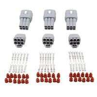 TinFmoon 3 Sets 6 Pin Way Waterproof Electrical Connector Plug for Car Auto etc.