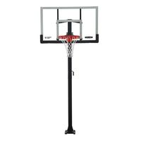 Lifetime Products Crank Adjust In Ground Basketball Tempered Glass Backboard, 54"