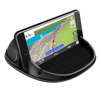 Loncaster Car Phone Holder, Car Phone Mount Silicone Car Pad Mat for Various Dashboards, Slip Free Desk Phone Stand Compatible with iPhone, Samsung, Android Smartphones, GPS Devices and More (Black)