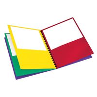 Oxford 8-Pocket Paper Folder, Letter Size, 200-Sheet Capacity, Multicolor, Red, Green, Yellow, Purple (99656)