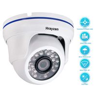 1080P Dome CCTV Camera, Hrayzan 1920TVL 2MP HD Security Camera, Hybrid 4 in 1 TVI/CVI/AHD/CVBS Analog, IP66 Waterproof Indoor Outdoor Wired Surveillance Camera with 65ft Day Night Vision IR(White)