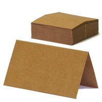 Place Cards for Weddings, 100-Count Kraft Table Name Cards, Blank Rustic Tent Cards, Seating Placecards for Dinner Parties, Banquets, Events