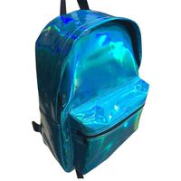 Drasawee Women's Brilliant PU Backpack Laser Casual Satchel Backpack Blue