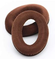Justfitgear Replacement Suede Leather Ear Pads Cover for Sennheiser HD515 HD555 HD595 HD598 HD558 PC360 Headphones (Brown)