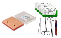 Your Design Medical KT201 KT201 Suture Pad Practice Combo Kit (3-Layer Pocket Pad, Tools & 5X 4-0 Nylons)