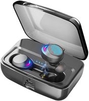 Rinino Wireless Earbuds Bluetooth 5.0 Headphones with Microphone IPX8 Waterproof, Deep Bass Stereo Sound Auto Paring True Wireless Earbuds with Noise Canceling, Charging Case, Battery up to 1 Week