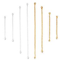 Tiparts 8 pcs Necklace Extender Bracelet Extender Gold Silver Chains Set with Lobster Clasps,Length: 6" 4" 3" 2"