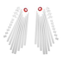 One-Cord Channel Cable Concealer - CMC-03 Cord Cover Wall Cable Management System - 250" Cable Hider Raceway Kit for a Power Cord, Ethernet Cable, Speaker Wire - 16X L15.6in, W0.59in H0.39in, White