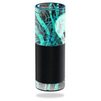 MightySkins Skin Compatible with Amazon Echo/Amazon Echo Plus wrap Cover Sticker Skins Zebra Skull