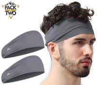 Mens Headband - Running Sweat Head Bands for Sports - Athletic Sweatbands for Workout/Exercise, Tennis & Football - Ultimate Performance Stretch & Moisture Wicking