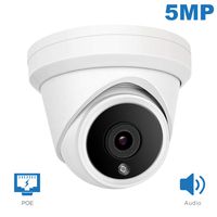 5MP IP Dome PoE Camera,(Hikvision Compatible) Super HD &ONVIF Supports Turret Outdoor Security Camera,H.264,2592x1944 IP66 Weatherproof Camera, 2.8mm Lens Wide Angle #IPC-D350