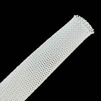 Electriduct Expandable Braid Sleeving | Polyester High Flame Retardant Flexible Cable Mesh Sleeve | 1" - 100 Feet (White)